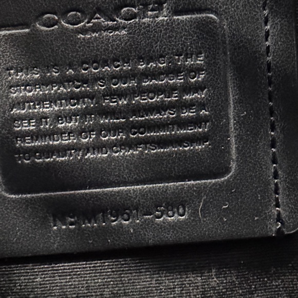 Coach Signature Black and Tan Briefcase - Picture 2 of 5